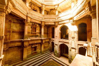 Hindistan 'da antik bir kuyu, Ahmedabad Gujarat, 16 Aralık 2016