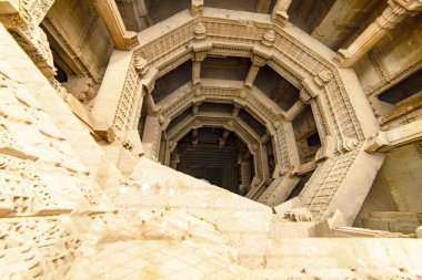 Hindistan 'da antik bir kuyu, Ahmedabad Gujarat, 16 Aralık 2016