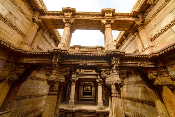 Antiguo Pozo India Ahmedabad Gujarat Diciembre 2016 — Foto de Stock