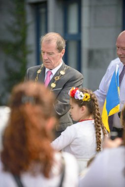 İrlanda 'daki Ukraynalılar Bağımsızlık Günü' nü kutladılar, İrlanda, Limerick, 24 Ağustos 2023