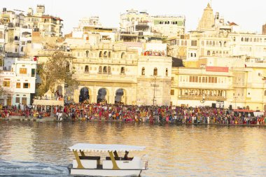 Udaipur, Hindistan 'da Lake View, Rajasthan, 13 Şubat 2016, Editör