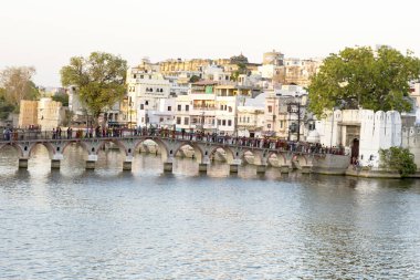 Udaipur, Hindistan 'da Lake View, Rajasthan, 13 Şubat 2016, Editör