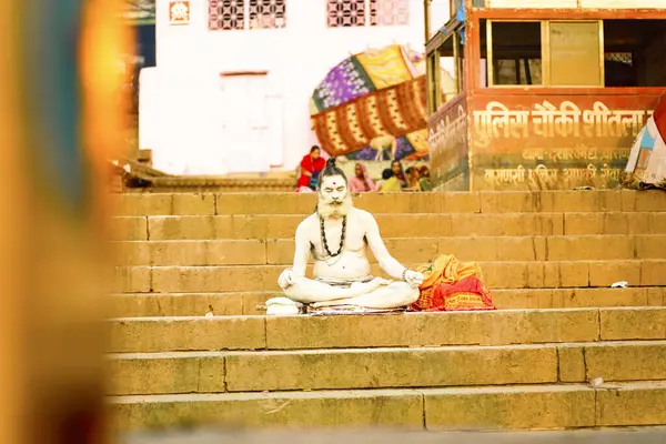 Puja Aan Oever Van Ganges India Stad Varanasi November 2016 — Stockfoto