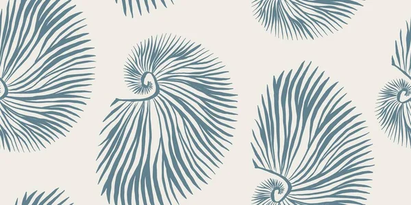 Motif Seashells Moderne Tendance Sans Couture Modèle Mode Pour Design — Image vectorielle