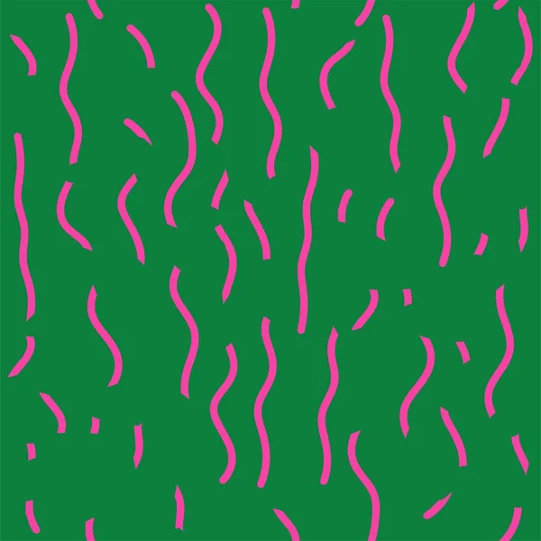 Patrón Minimalista Abstracto Moda Sin Costuras Ilustraciones Verdes Rosadas Del — Vector de stock