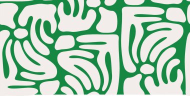 Elle çizilmiş siyah ve beyaz, soyut şekiller. Çağdaş baskı kolajı. Tasarım için modaya uygun şablon. Etnik biçim.