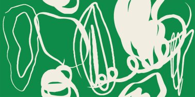 Minimalist modayı takip eden sanatsal çizgiler. Tasarım için modern vektör şablonu.