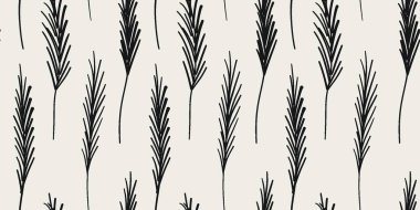 Kusursuz çiçek desenli botanik çiçek vektörü. Soyut model. Modern tasarım şablonu. El çizimi biçimi.