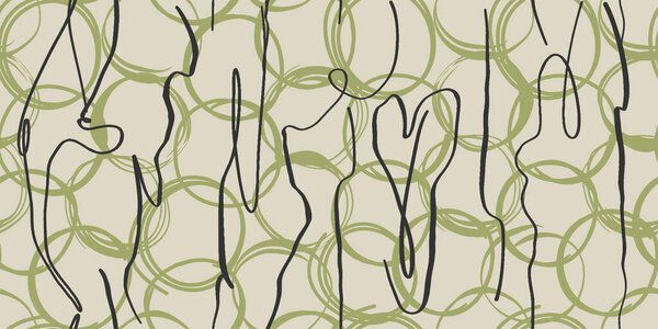 Hand drawn various shapes abstract cute seamless pattern. Collage contemporary print. Fashionable template for design. Cartoon style.