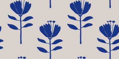 Kusursuz çiçek desenli güzel çiçek vektörü. Soyut model. Modern tasarım şablonu. El çizimi biçimi.