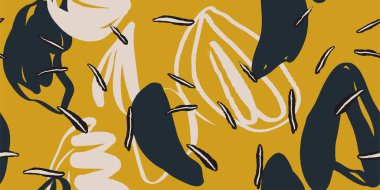 Minimalist modayı takip eden sanatsal çizgiler. Tasarım için modern siyah ve beyaz vektör şablonu.