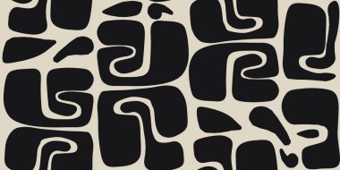 Minimalist trend sanatsal model. Tasarım için modern siyah ve beyaz vektör şablonu.