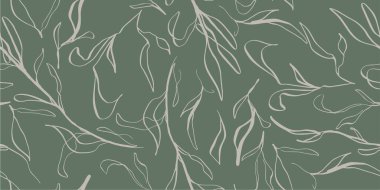 Botanik desenli çiçek çizimi grafiği