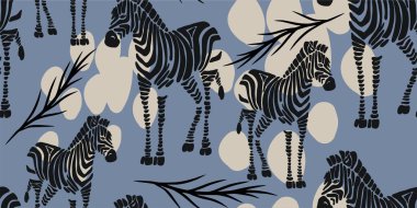 Zebra tablosu. El çizimi soyut, pürüzsüz desen. Yaratıcı kolaj