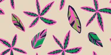 tropikal yaprak seamless modeli