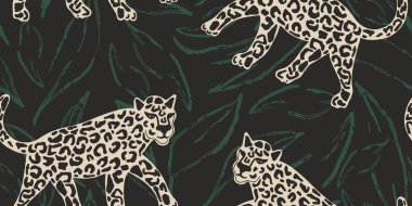 Soyut Leopar ve Tertemiz Yazdırma Kalıbı