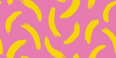 Pembe yüzeyde pürüzsüz sarı fırça darbeleri