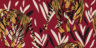 Ormandaki kaplanlar kusursuz desen çiziyor.