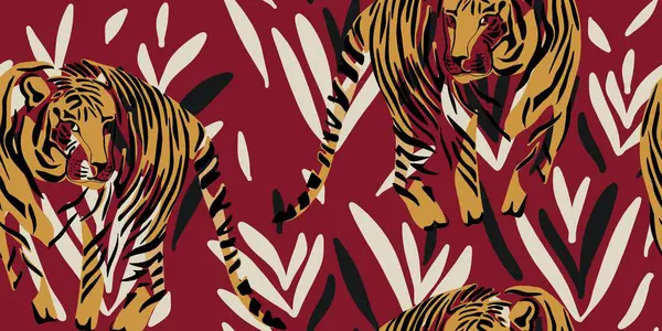 Ormandaki kaplanlar kusursuz desen çiziyor.