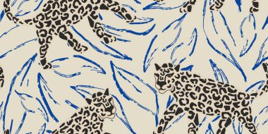 Leopar ve Yaprak Yazdırma Kalıbı