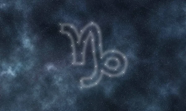 Αιγόκερως Ζώδιο Νυχτερινός Ουρανός Αιγόκερως Σύμβολο — Φωτογραφία Αρχείου