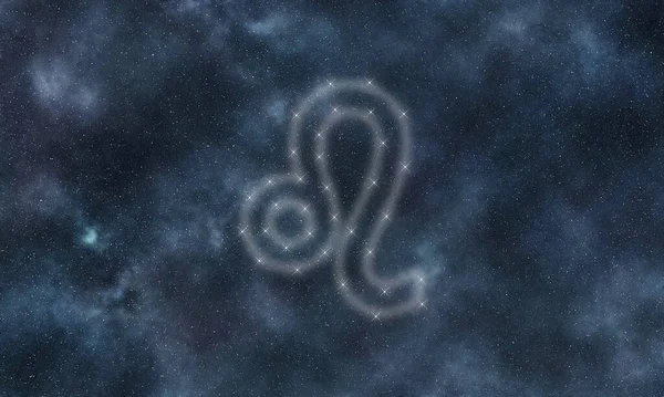 レオ黄道帯夜空レオのシンボル — ストック写真