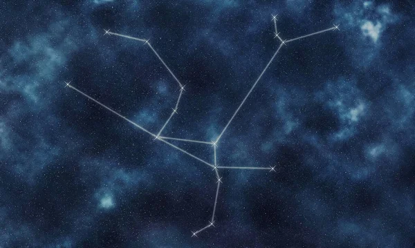 Constelación Estelar Andrómeda Cielo Nocturno Líneas Constelación — Foto de Stock