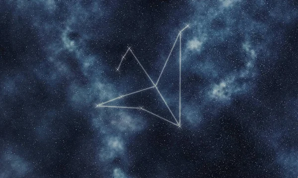 Αστερισμός Αστεριών Aquila Νυχτερινός Ουρανός Αστερισμός — Φωτογραφία Αρχείου