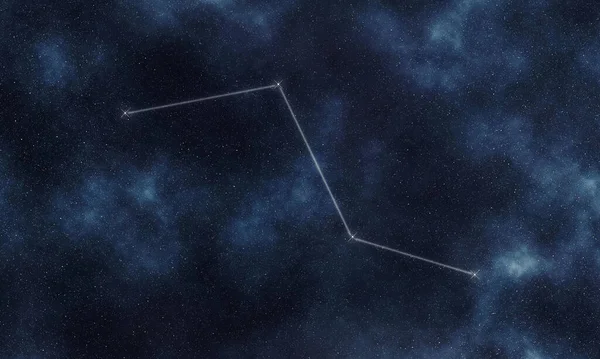 Caelum Star Constelação Céu Noturno Linhas Constelação Chisel — Fotografia de Stock