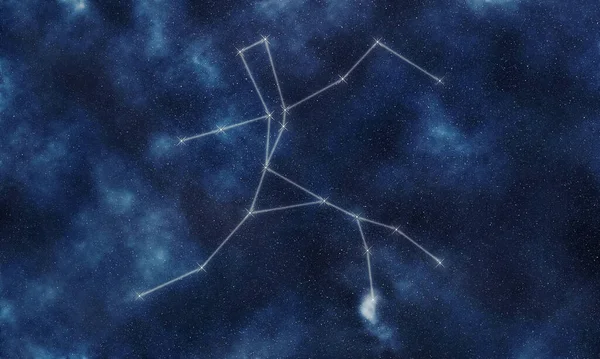 Centaurus Star Constellation Νυχτερινός Ουρανός Γραμμές Αστερισμών — Φωτογραφία Αρχείου