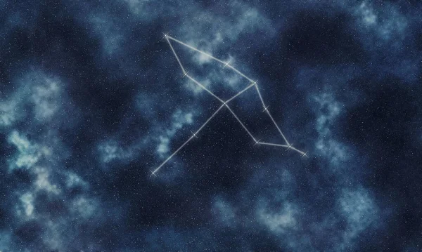Cygnus Star Constellation Natthimmel Konstellationslinjer Svanen Konstellation Norra Korset — Stockfoto