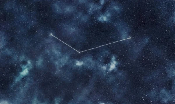 Constelación Estrellas Fornax Cielo Nocturno Horno Líneas Constelación — Foto de Stock