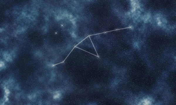 Αστερισμός Αστεριών Grus Νυχτερινός Ουρανός Γερανός Γραμμών Αστερισμών — Φωτογραφία Αρχείου