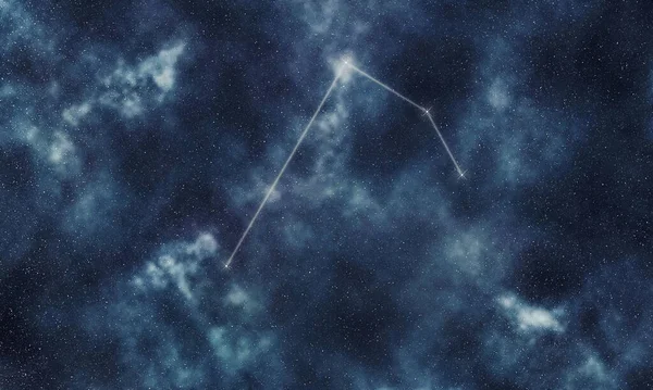 Αστερισμός Αστεριών Νυχτερινός Ουρανός Μικροσκόπιο Γραμμών Αστερισμών — Φωτογραφία Αρχείου