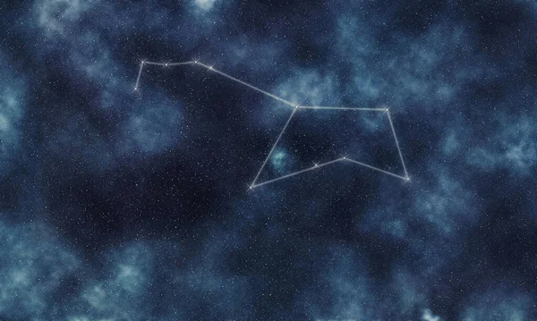Constelação Estrelas Puppis Céu Noturno Linhas Constelação — Fotografia de Stock