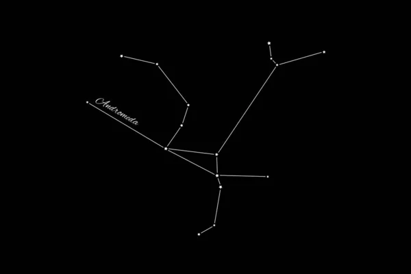 Constelação Andrómeda Aglomerado Estrelas — Fotografia de Stock