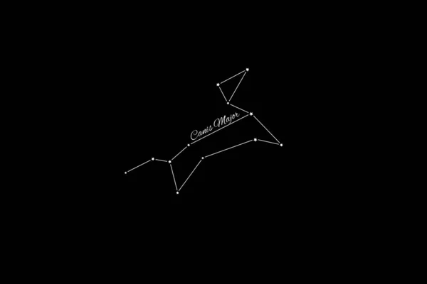 Созвездие Большого Пса Скопление Звёзд Созвездие Большого Пса — стоковое фото