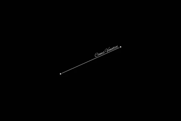 Constelación Canes Venatici Racimo Estrellas Constelación Perros Caza — Foto de Stock
