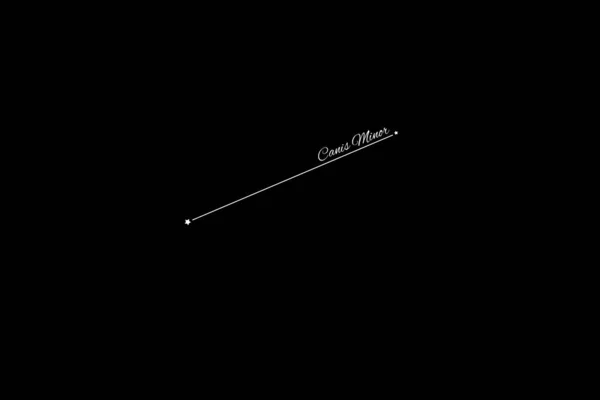 Canis Minor Sternbild Sternhaufen Kleiner Hund — Stockfoto