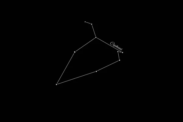 Cepheus Αστερισμός Σμήνος Αστεριών Βασιλεύς Cepheus Αστερισμός — Φωτογραφία Αρχείου