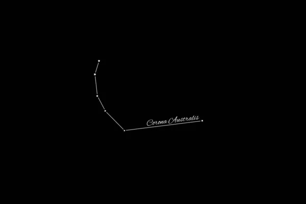 Corona Australis Takımyıldızı Yıldız Kümesi Güney Taç Takımyıldızı — Stok fotoğraf