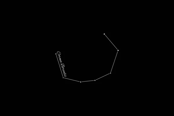 Corona Borealis Constelação Aglomerado Estrelas Constelação Coroa Norte — Fotografia de Stock