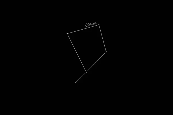 Konstelacja Corvusa Gromada Gwiazd Konstelacja Kruków — Zdjęcie stockowe