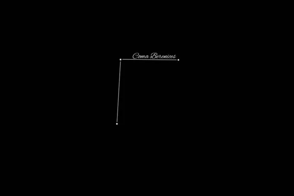 Koma Berenices Sternbild Sternhaufen Berenice Haar — Stockfoto