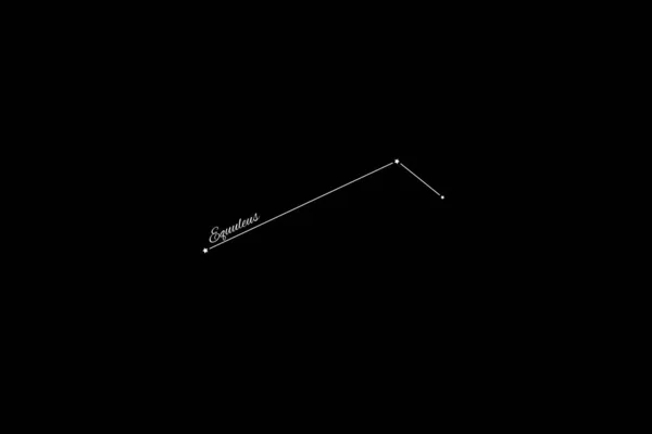 Equuleus Takımyıldızı Yıldız Kümesi Midilli Takımyıldızı Küçük — Stok fotoğraf
