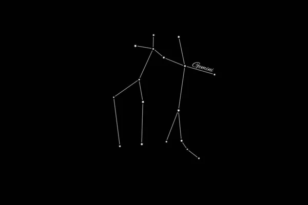 Constelação Gêmeos Aglomerado Estrelas Castor Pollux Constelação Gêmeos — Fotografia de Stock