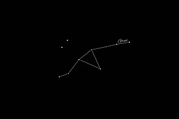 Sternbild Grus Sternhaufen Kranichkonstellation — Stockfoto