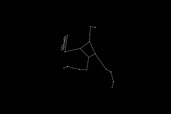 Hercules Constellation Cluster Stars Celestial Strongman Strongman Constellation — 스톡 사진