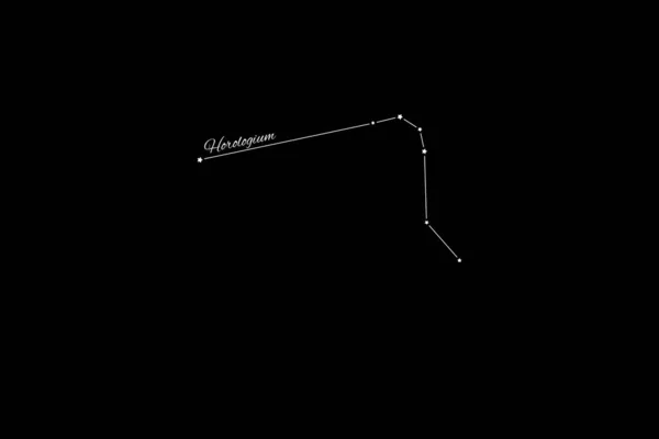 Horologium Csillagkép Csillaghalmaz Óra Csillagkép Pendulum Óra — Stock Fotó
