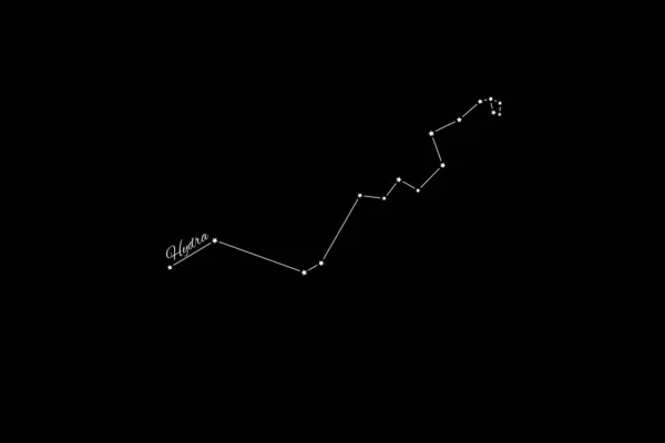 Constelação Hydra Aglomerado Estrelas Constelação Sea Serpent — Fotografia de Stock